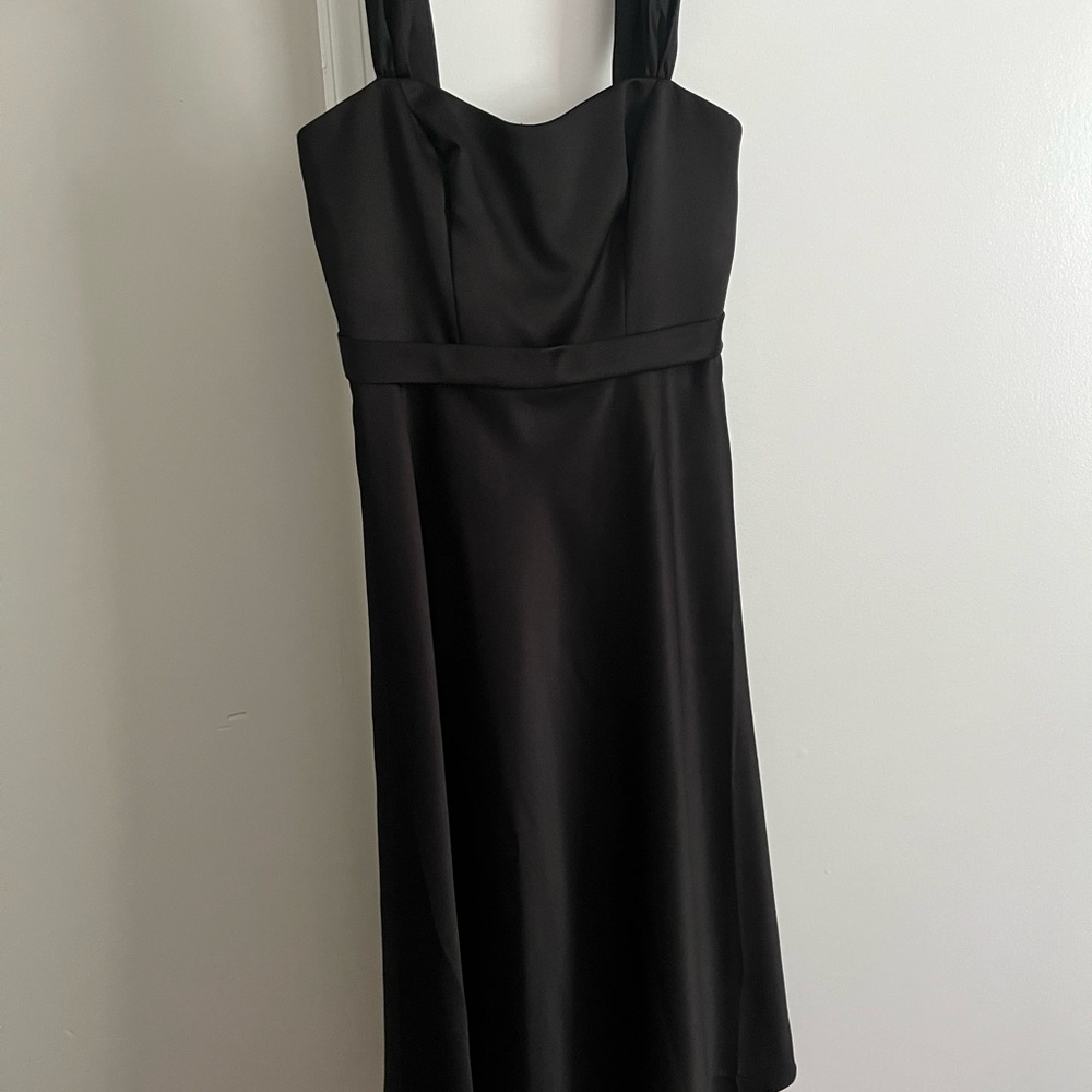 David's Bridal Black Strapless Sundress Cocktail